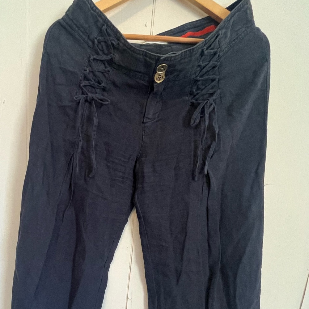 Anthropologie Elevenses Sailor wide-leg linen blend 100 % linen‎